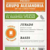 Flyer Premio Grupo Alejandría en 140 Caracteres